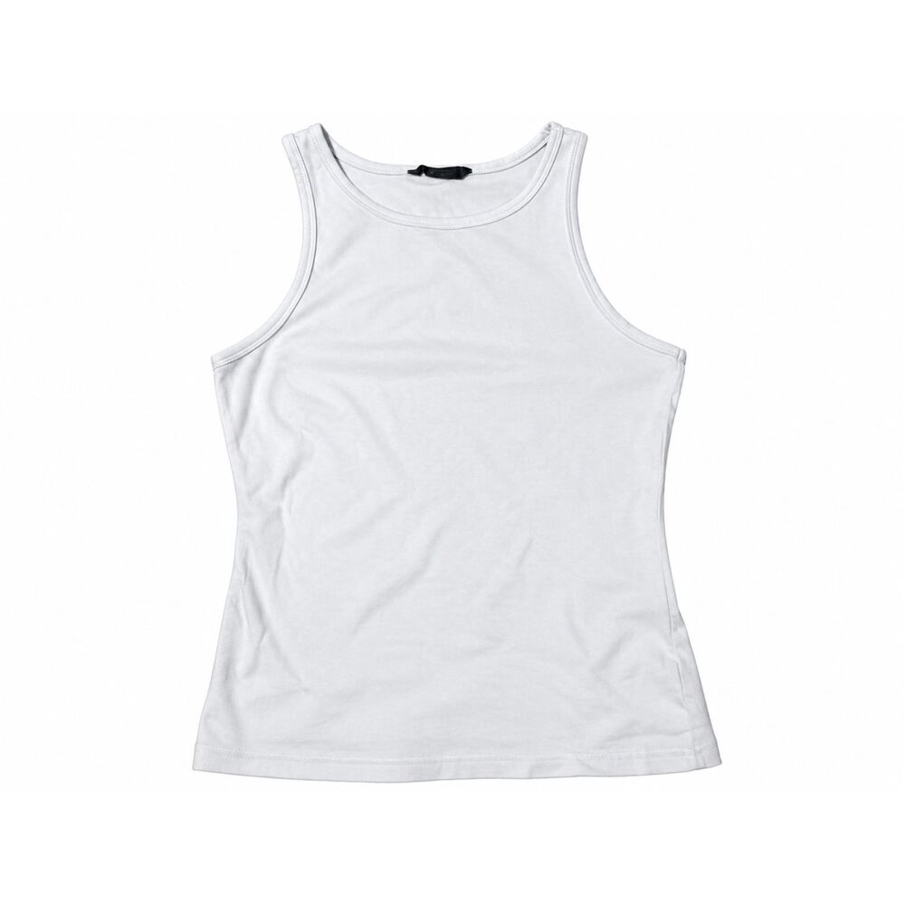 SHEIN White Basic Tank Top Sleeveless Fitted Shirt